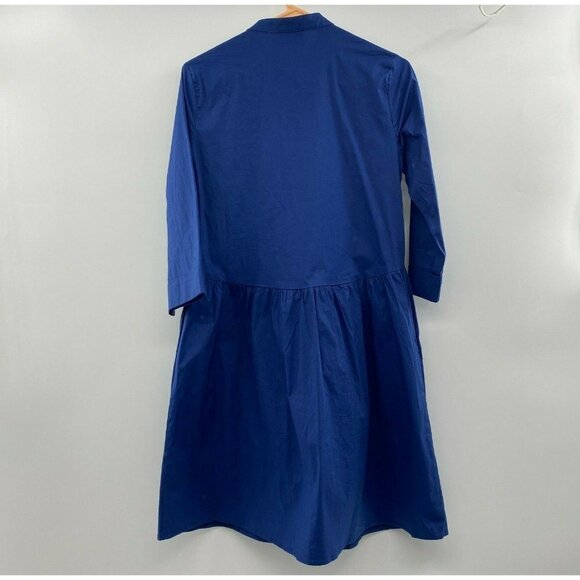 Tuckernuck Women's Navy Blue Cotton Royal Shirt Dress Mini Length sz XS NWOT - Picture 7 of 7